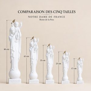 Statue Notre-Dame de France, Reine de la Paix - 17 à 80 cm