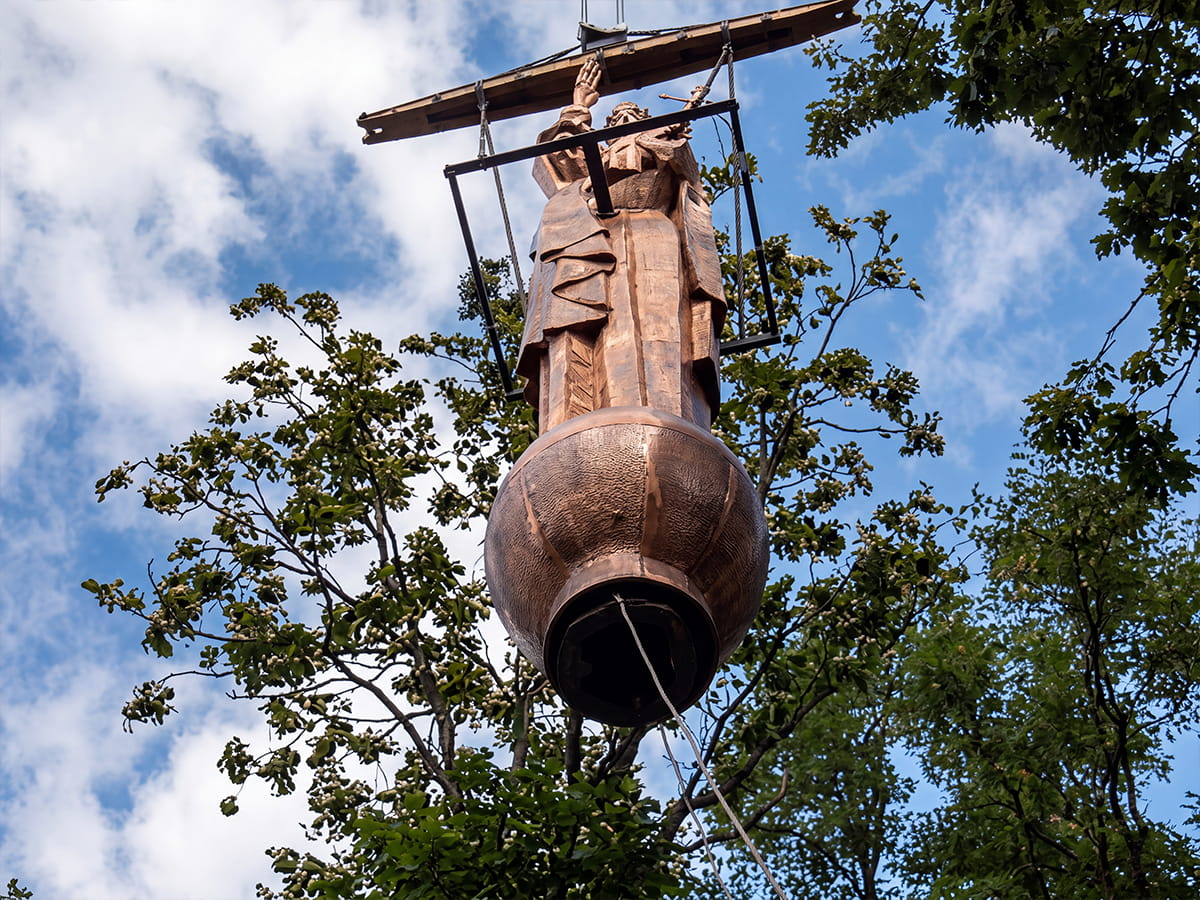 Archives : l'édification de la statue Notre-Dame de France à Baillet-en-France (photo 1)