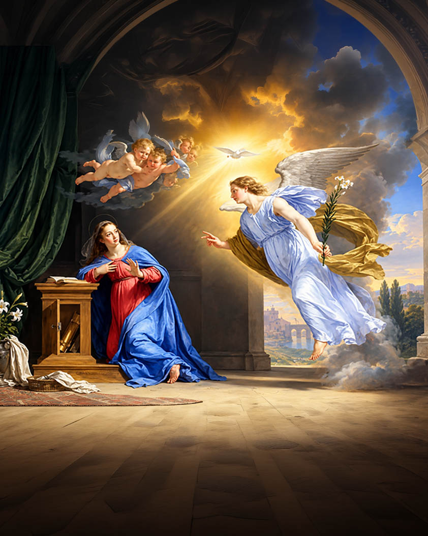 L’Annonciation : l’ange Gabriel et la Vierge Marie (peinture)