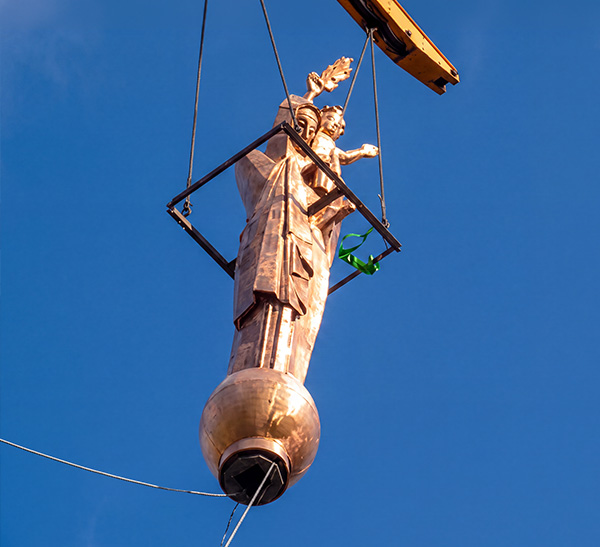 La restauration de la statue